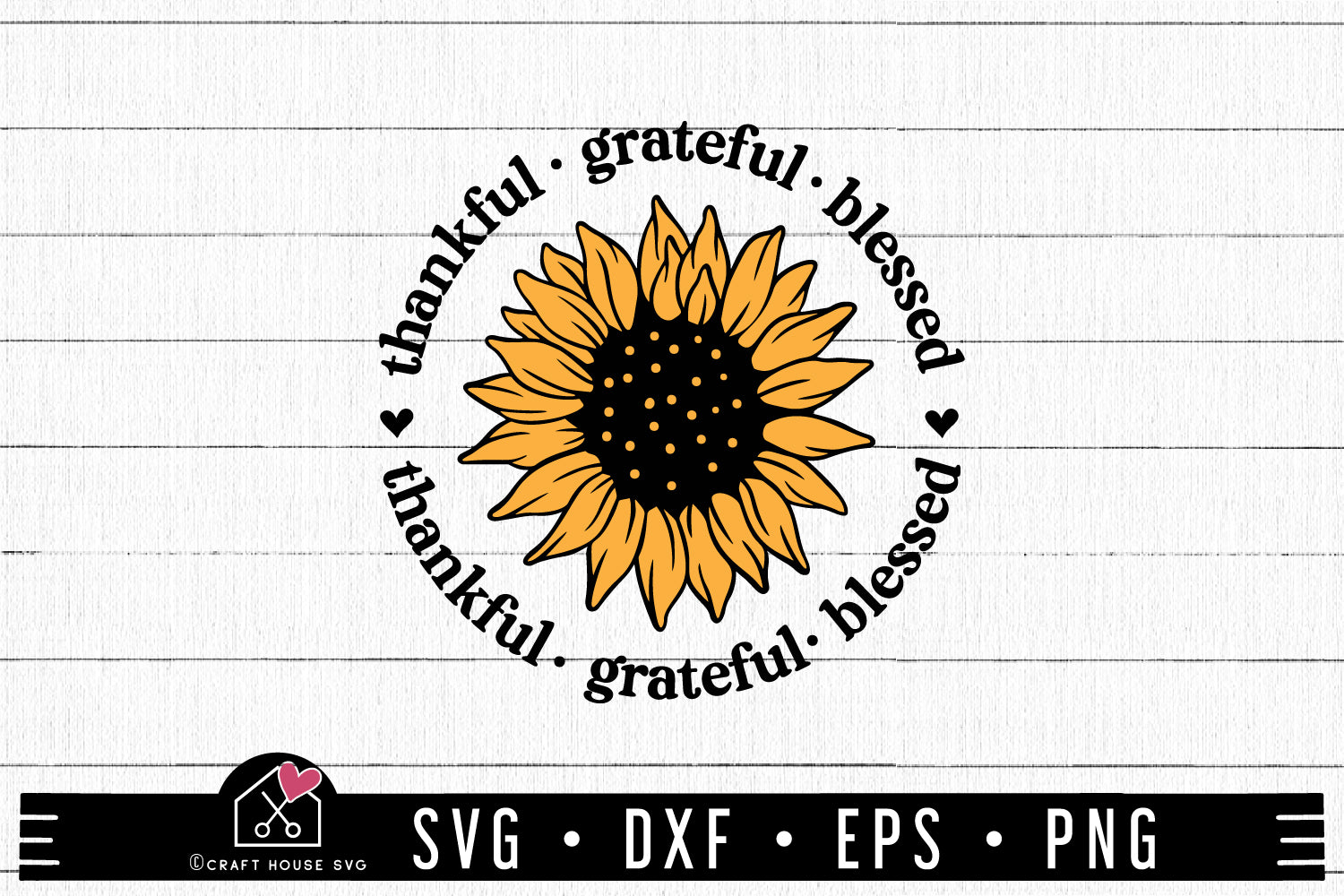 FREE Thankful Grateful Blessed SVG Thanksgiving SVG |FB317 - Craft House SVG