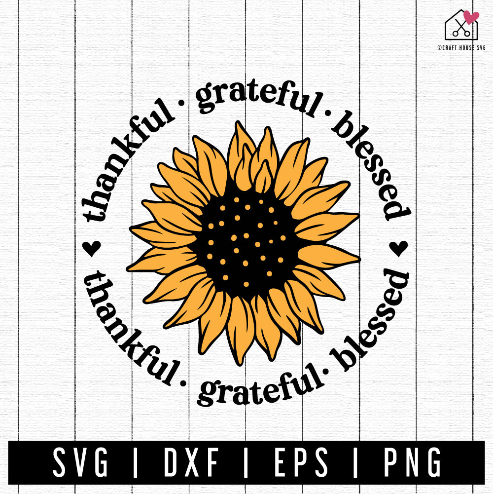 FREE Thankful Grateful Blessed SVG Thanksgiving SVG |FB317