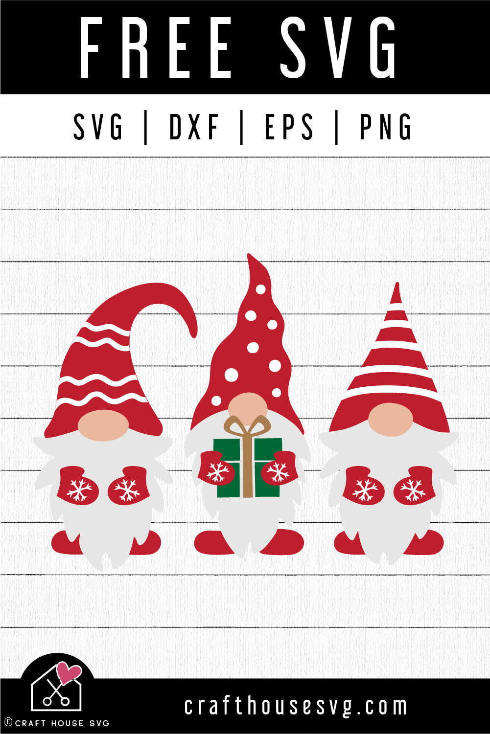 FREE Christmas Gnomes SVG Christmas SVG |FB319 - Craft House SVG