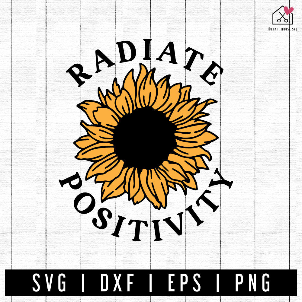 FREE Radiate Positivity SVG - Craft House SVG