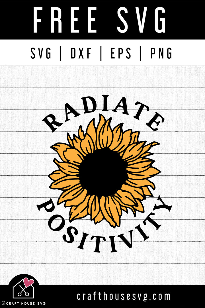 FREE Radiate Positivity SVG | FB323