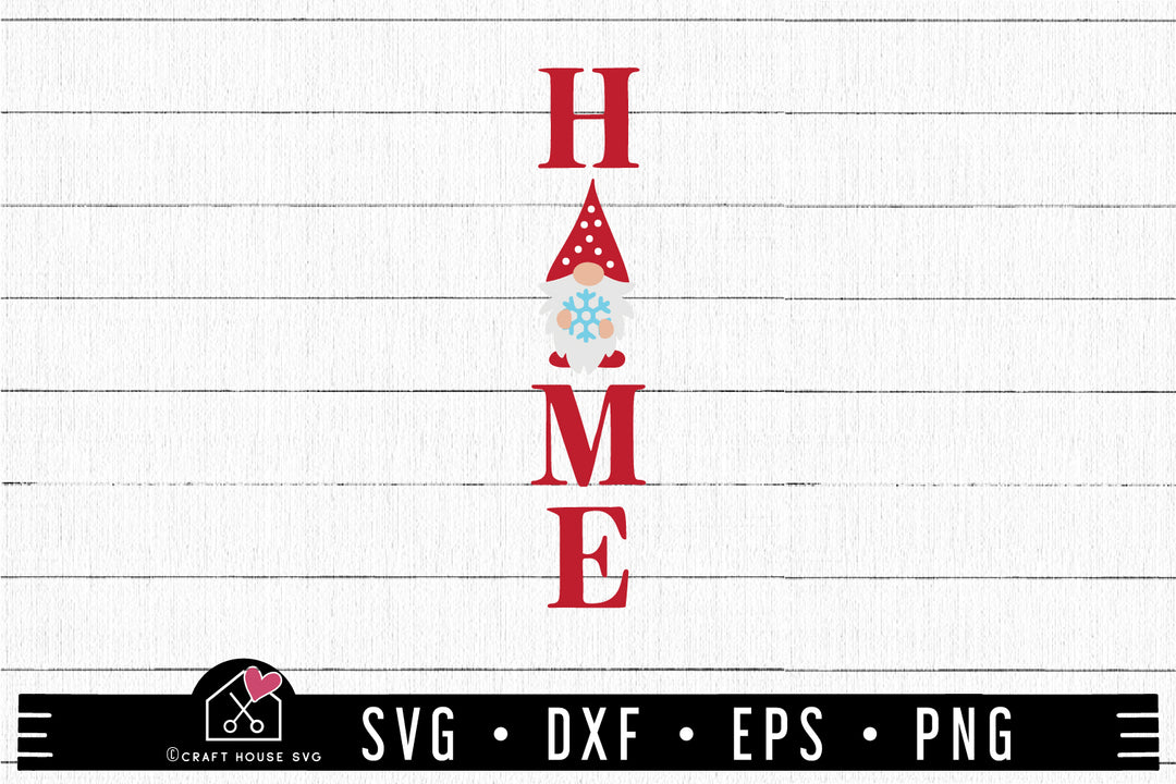 FREE Home Christmas Gnome Sign SVG | FB325