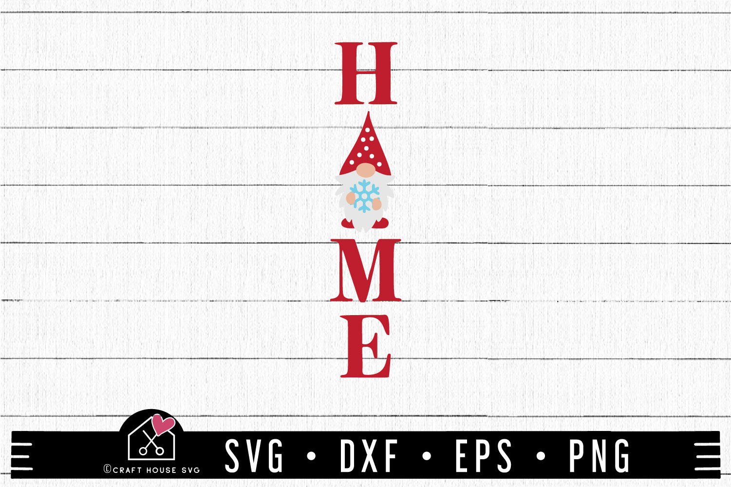 FREE Home Christmas Gnome Sign SVG | FB325 - Craft House SVG
