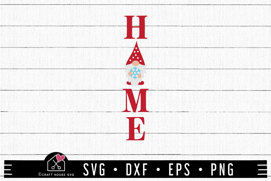 FREE Home Christmas Gnome Sign SVG | FB325 - Craft House SVG