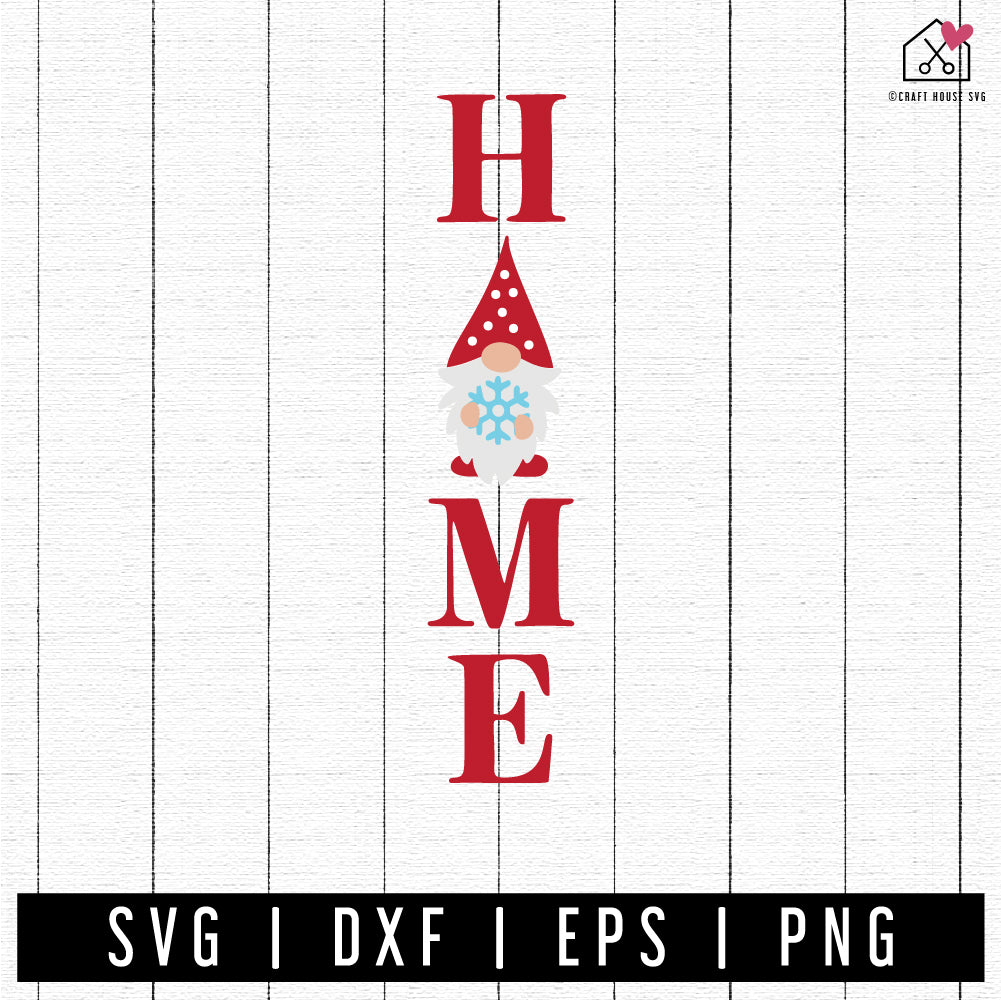 FREE Home Christmas Gnome Sign SVG | FB325 - Craft House SVG