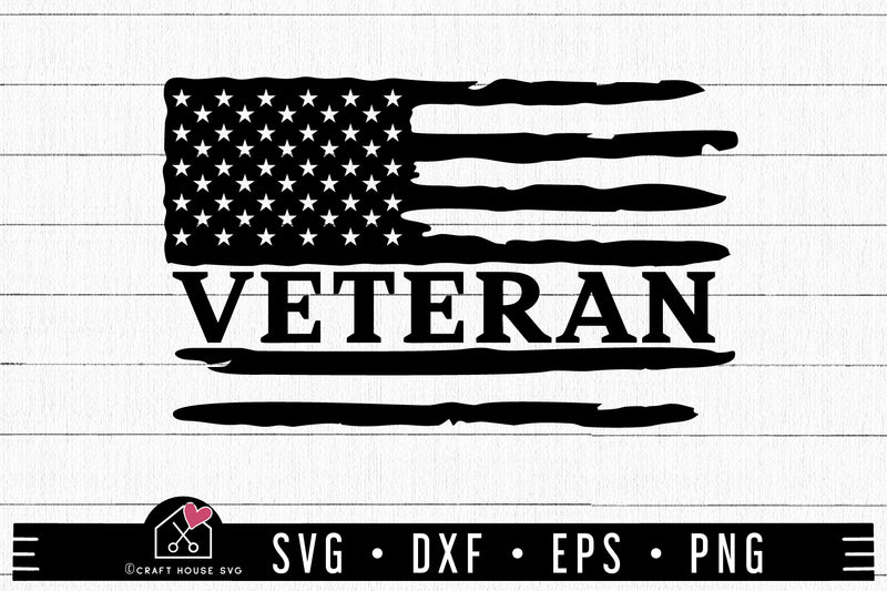 FREE American Flag Veteran SVG - Craft House SVG