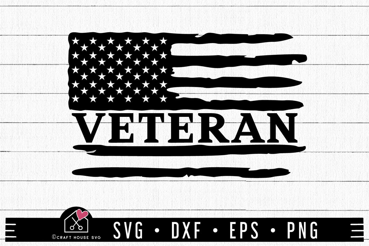 FREE American Flag Veteran SVG - Craft House SVG