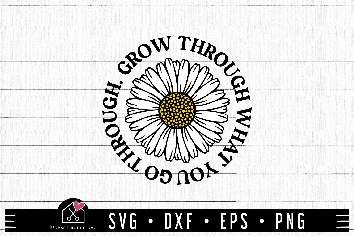 FREE Daisy Grow Through What You Go Through SVG | FB329 - Craft House SVG