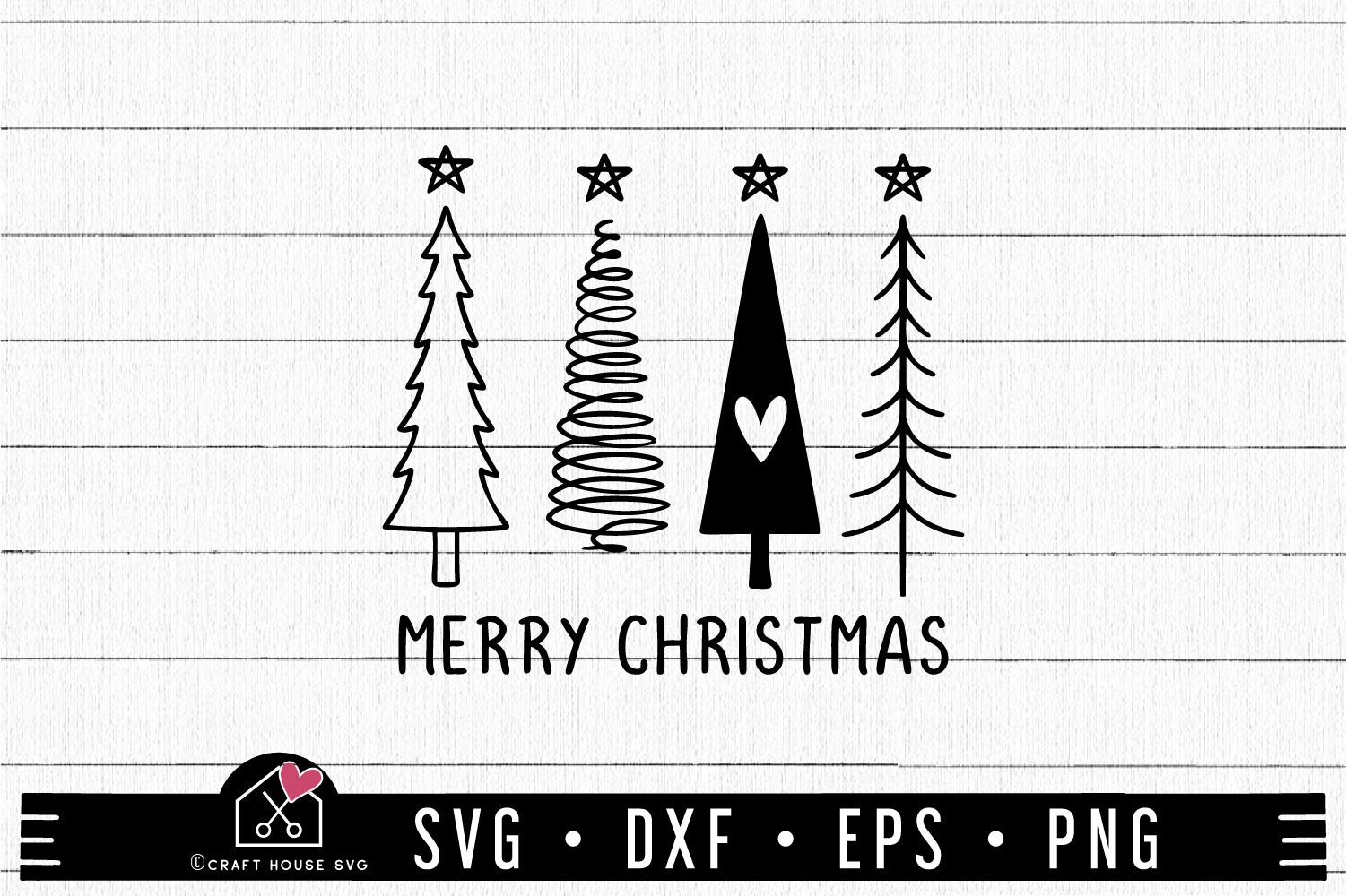 FREE Minimal Christmas Trees SVG | FB332 - Craft House SVG