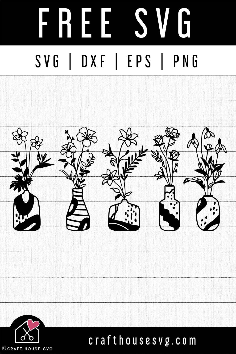 FREE Wildflower Vase SVG | FB333