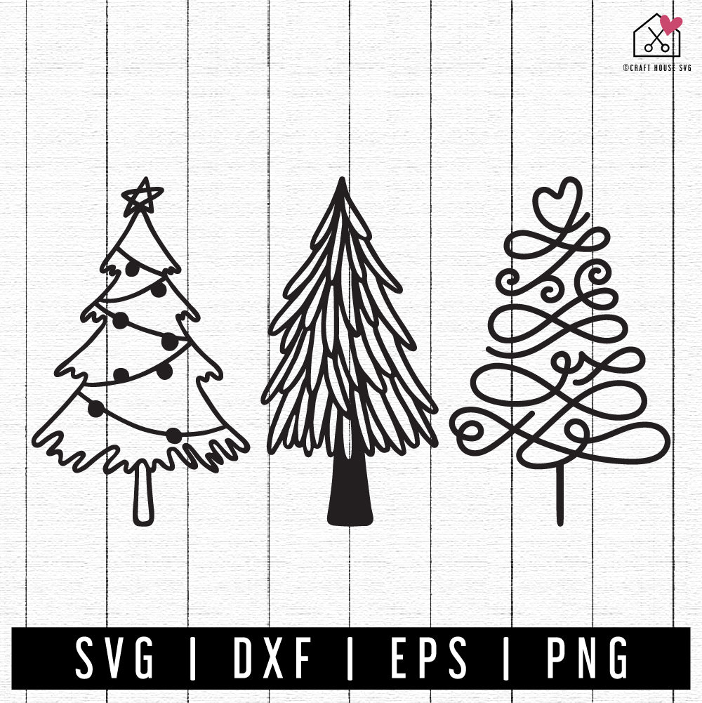 FREE Christmas Tree SVG FB334 - Craft House SVG