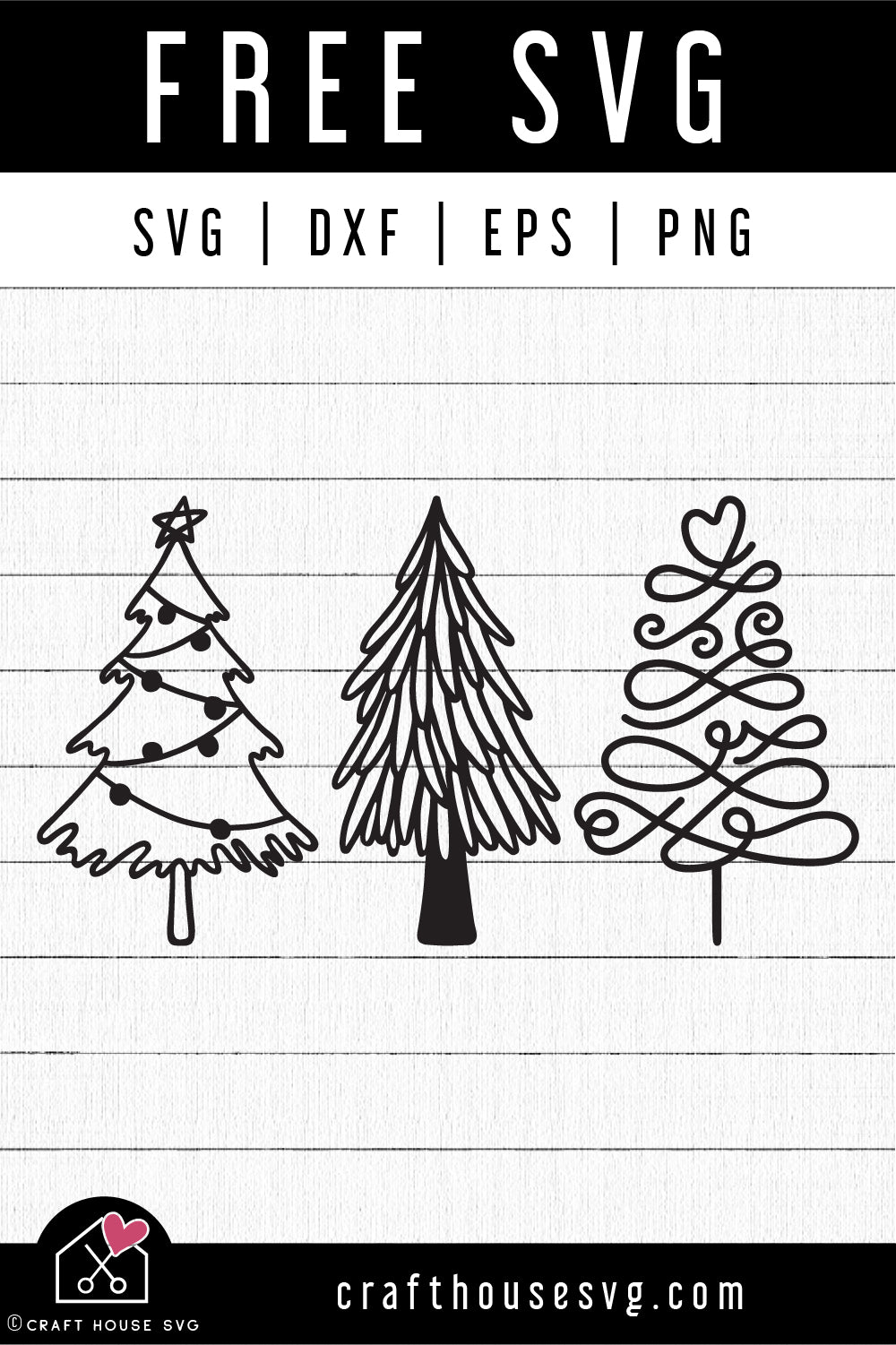 FREE Christmas Tree SVG FB334 - Craft House SVG