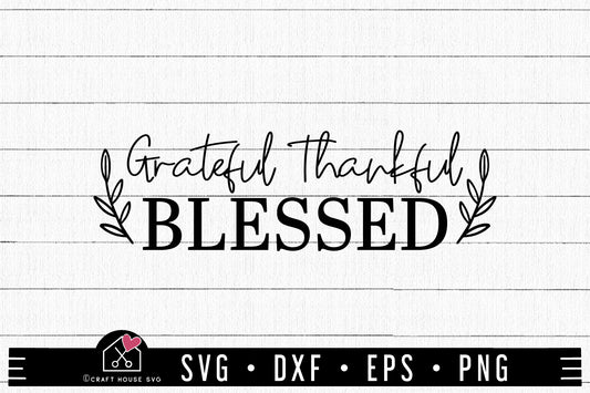 FREE Grateful Thankful Blessed Thanksgiving SVG FB335