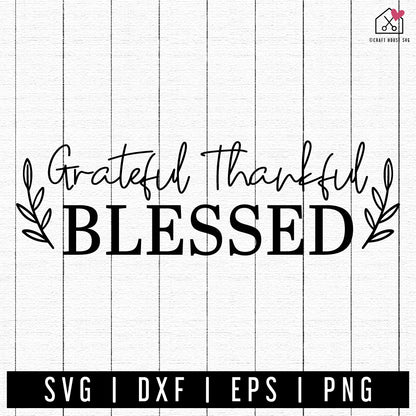 FREE Grateful Thankful Blessed Thanksgiving SVG FB335