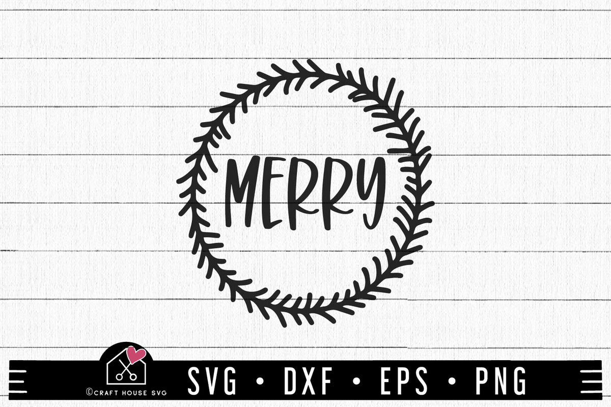 FREE Merry SVG Christmas SVG - Craft House SVG