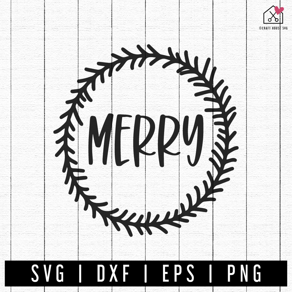 FREE Merry SVG Christmas SVG FB338 - Craft House SVG