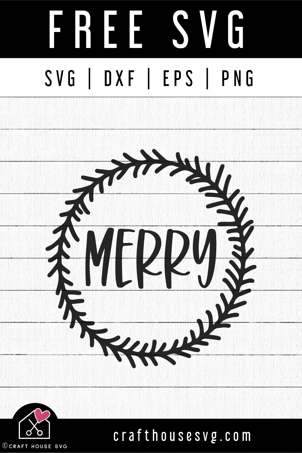 FREE Merry SVG Christmas SVG FB338 - Craft House SVG