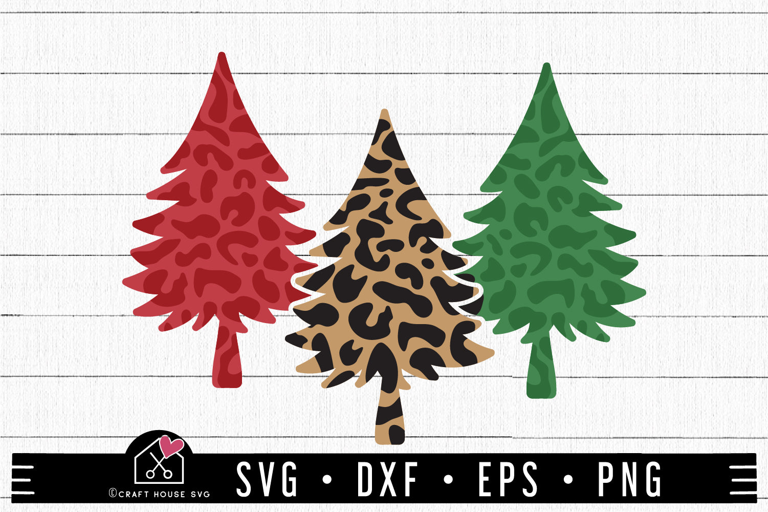 FREE Leopard Christmas Tree SVG FB339 - Craft House SVG