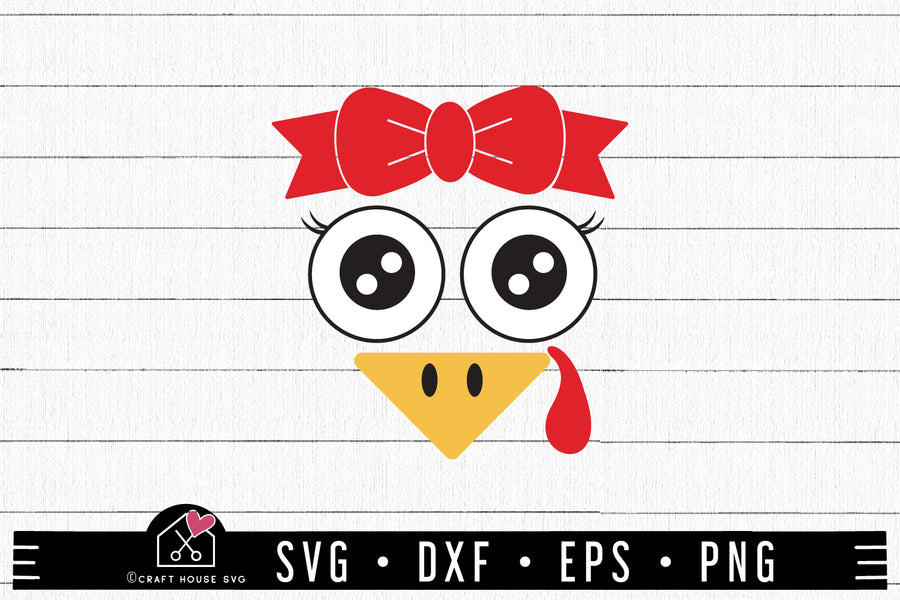 FREE Turkey with bow SVG FB342