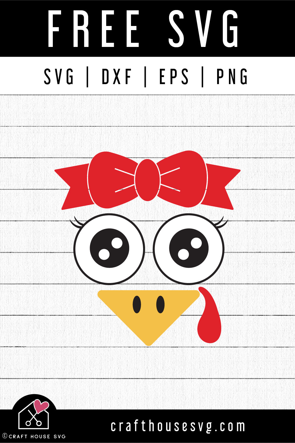 FREE Turkey with bow SVG FB342