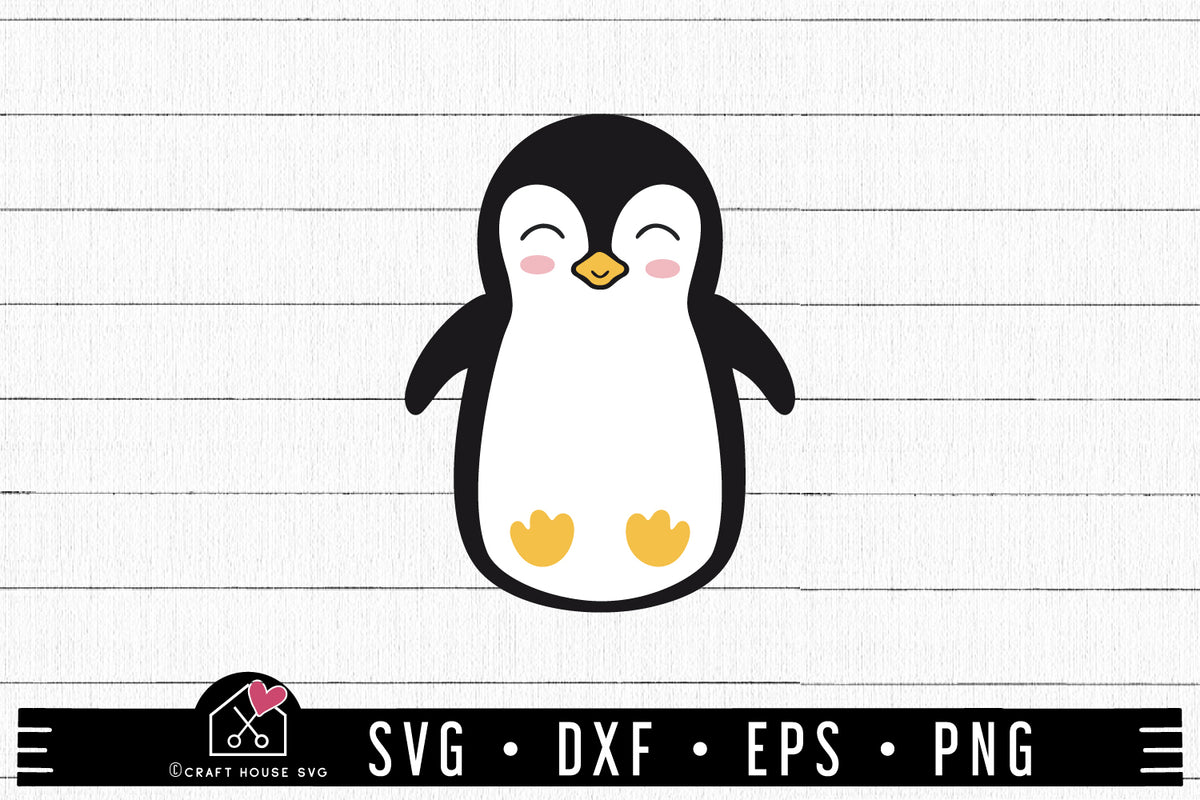 FREE Cute Penguin SVG - Craft House SVG