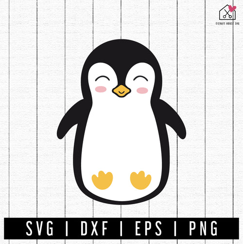 FREE Cute Penguin SVG - Craft House SVG