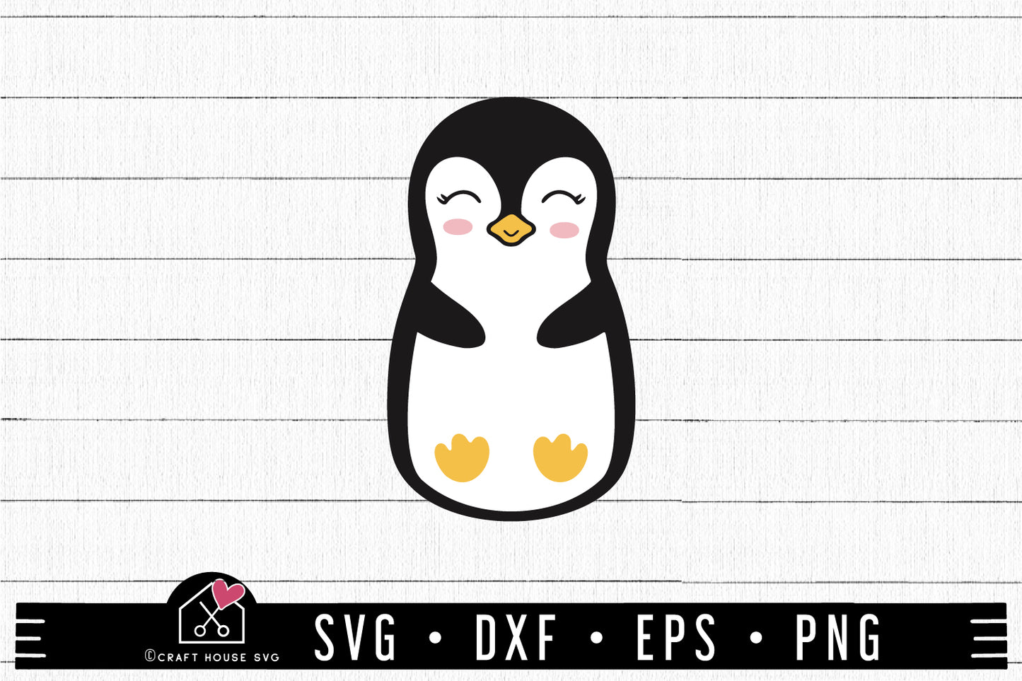 FREE Cute Penguin SVG FB346 - Craft House SVG