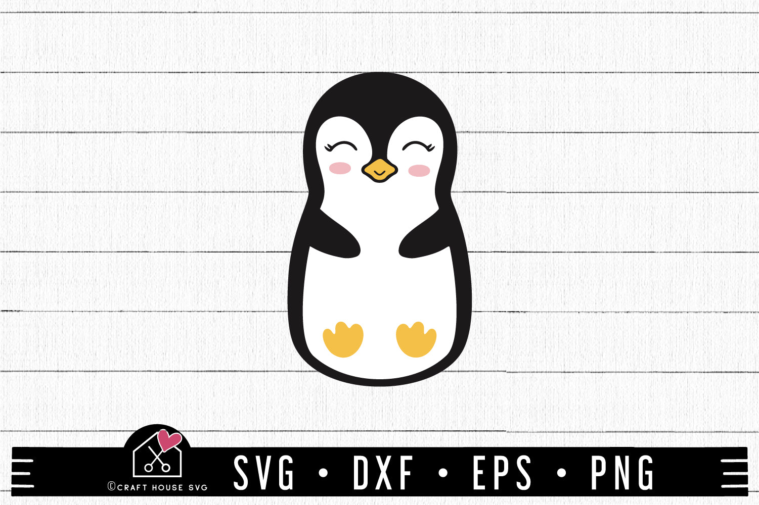 FREE Cute Penguin SVG FB346 - Craft House SVG