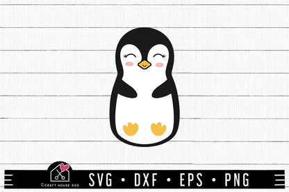 FREE Cute Penguin SVG FB346 - Craft House SVG