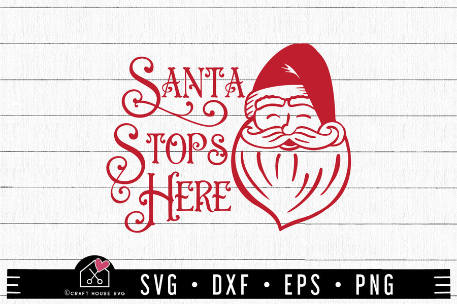FREE Vintage Santa Stops Here SVG FB347