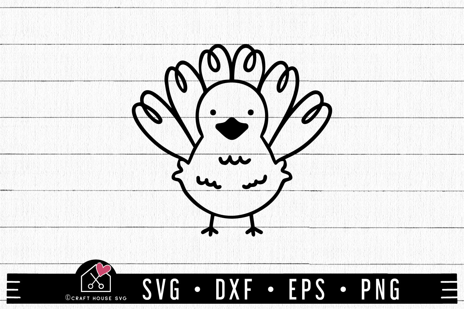 FREE Cute Turkey SVG FB348 - Craft House SVG