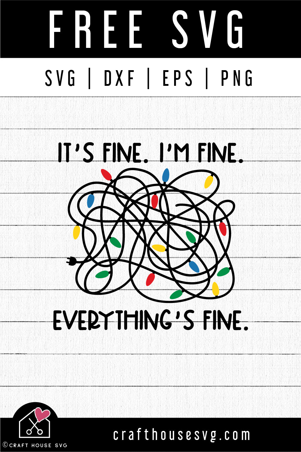 FREE Tangled Christmas Lights SVG | FB353 - Craft House SVG