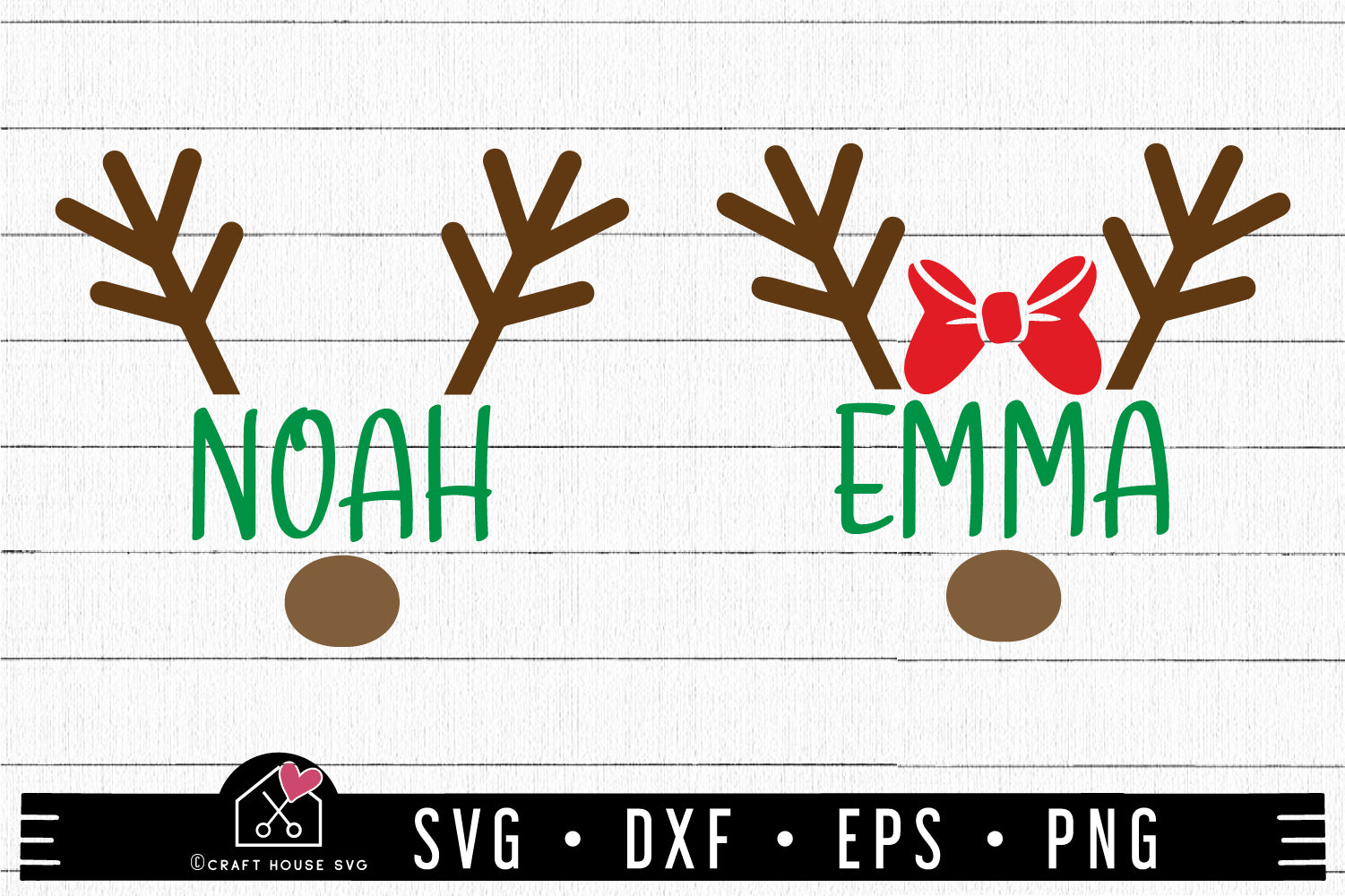 FREE Reindeer Monogram Frame SVG | FB354