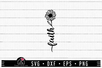 FREE Faith Flower SVG | FB357 - Craft House SVG
