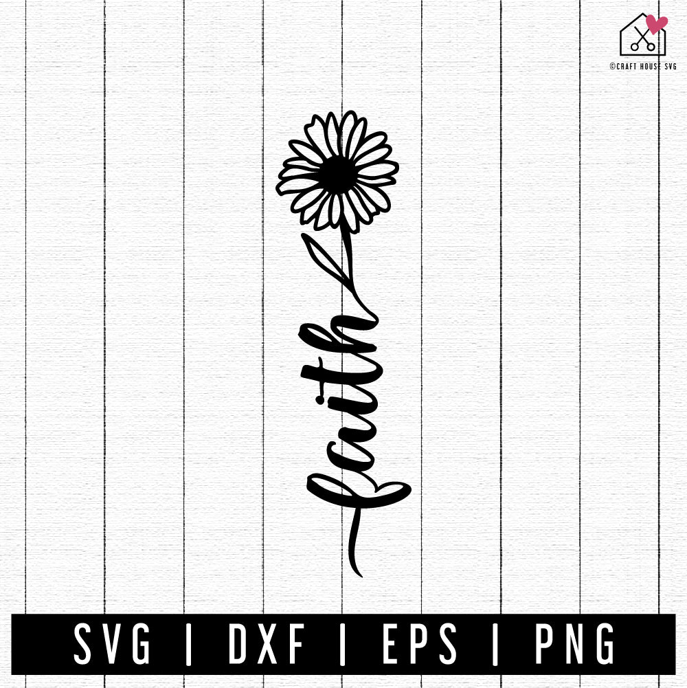 FREE Faith Flower SVG | FB357 - Craft House SVG