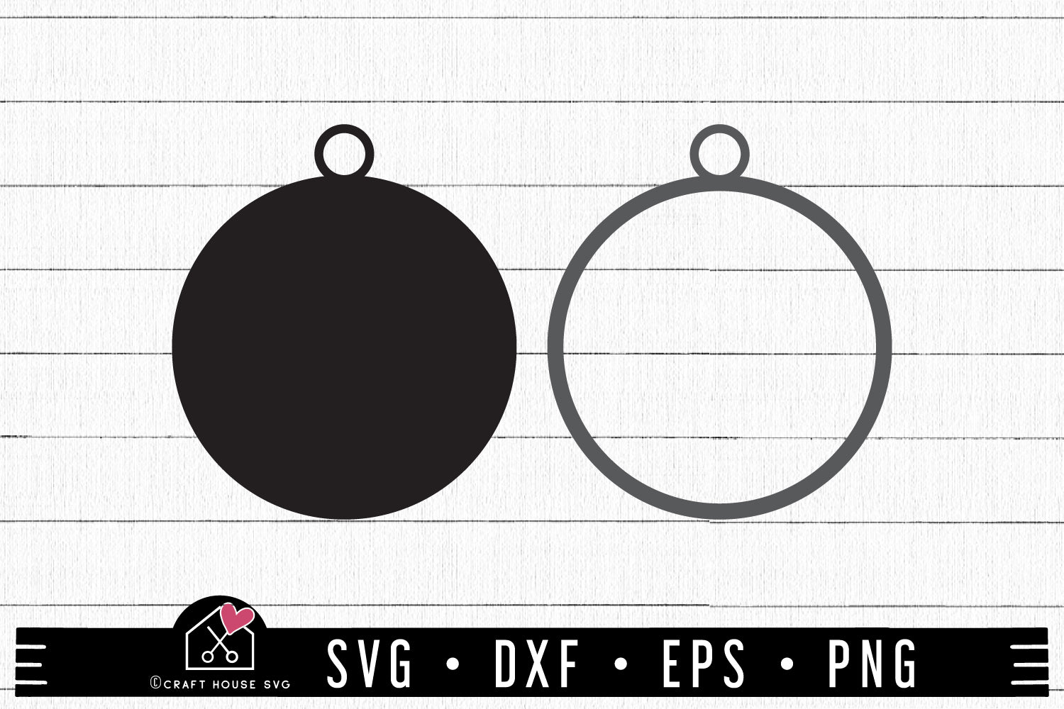 FREE Blank Ornament Template SVG | FB358 - Craft House SVG