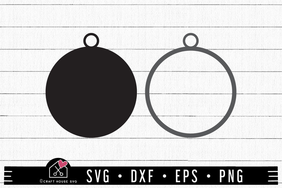 FREE Blank Ornament Template SVG | FB358 - Craft House SVG