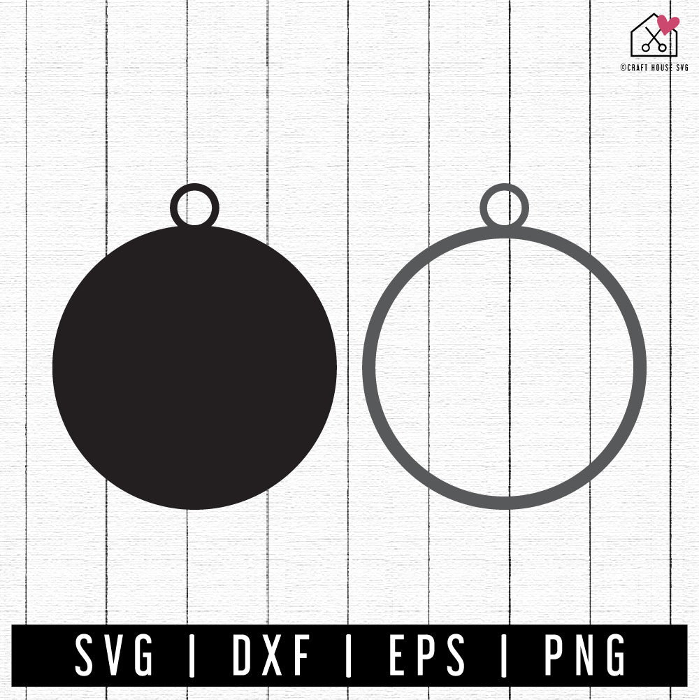 FREE Blank Ornament Template SVG | FB358 - Craft House SVG