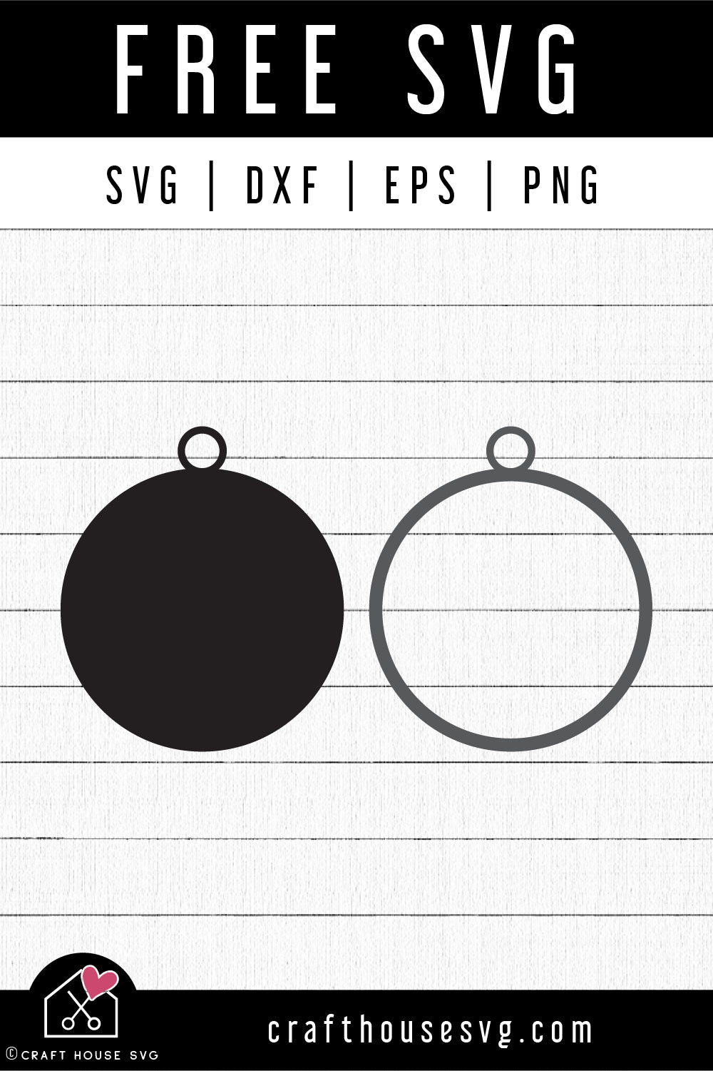 FREE Blank Ornament Template SVG | FB358 - Craft House SVG
