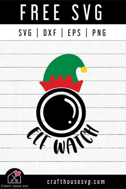FREE Elf Watch Cam SVG | FB359