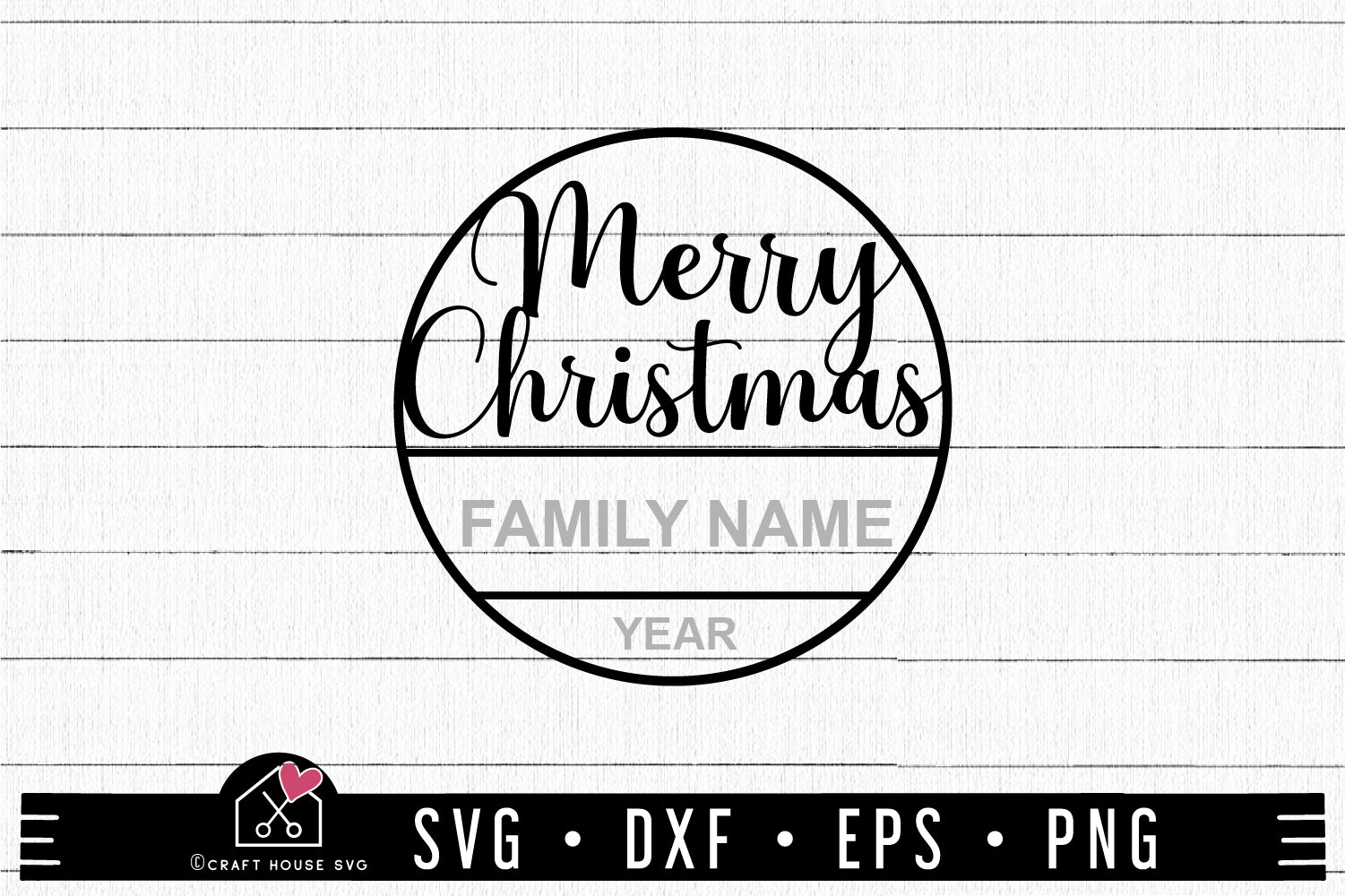 FREE Merry Christmas Ornament SVG | FB360 - Craft House SVG