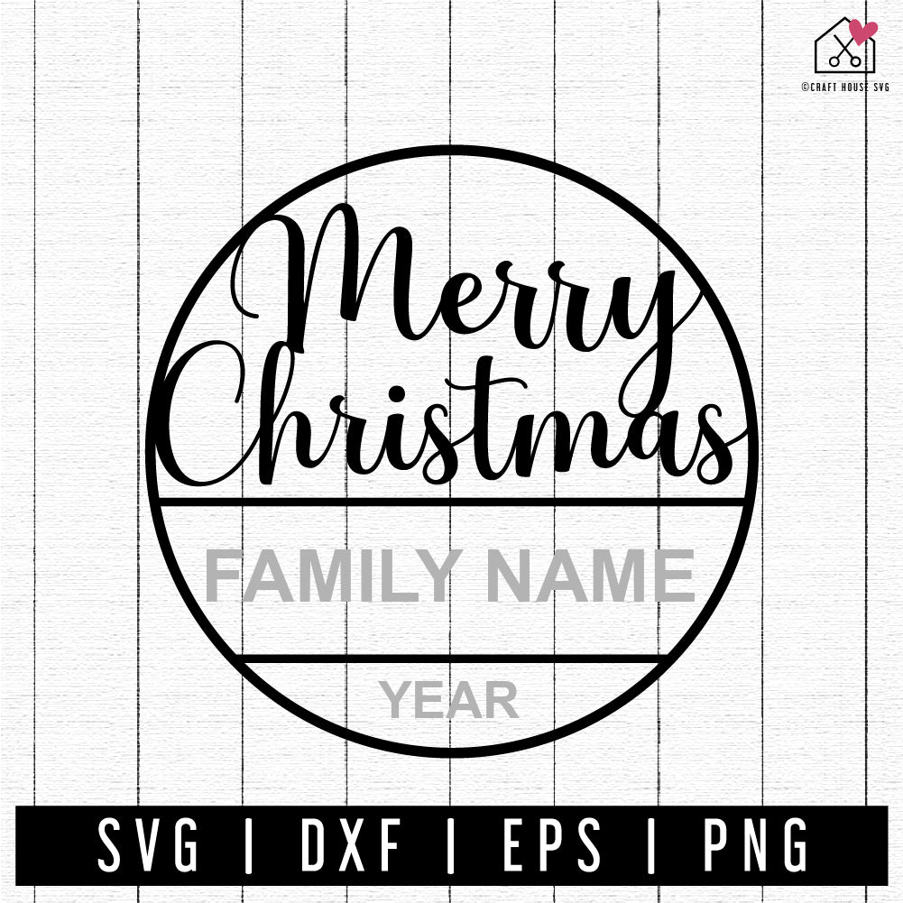FREE Merry Christmas Ornament SVG | FB360 - Craft House SVG