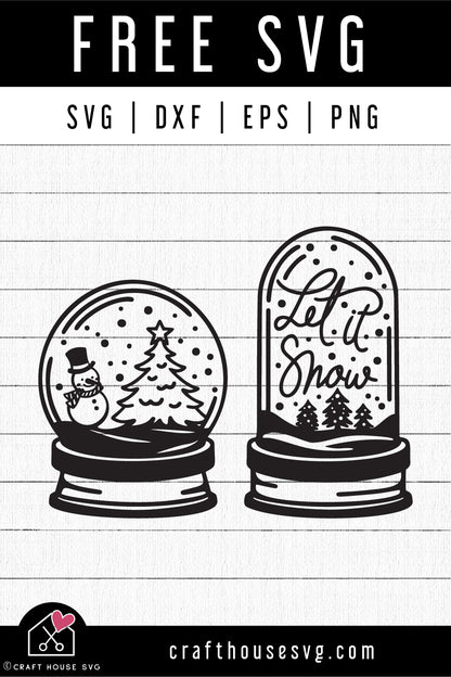 FREE Snow Globe SVG | A Christmas and Winter SVG FB363 - Craft House SVG