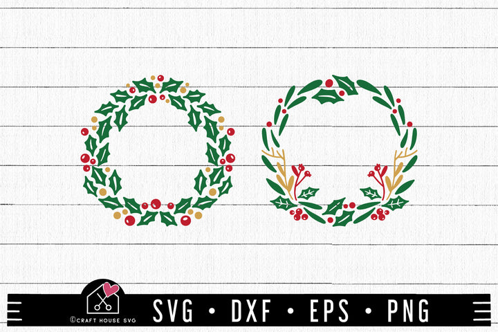 FREE Christmas Wreaths SVG FB366