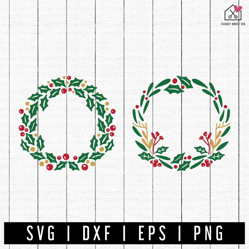 FREE Christmas Wreaths SVG FB366