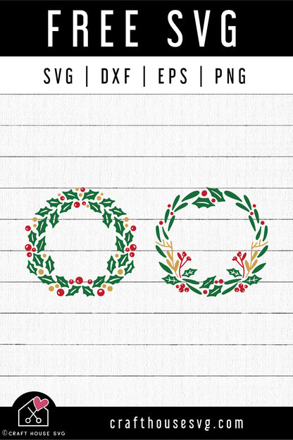 FREE Christmas Wreaths SVG FB366