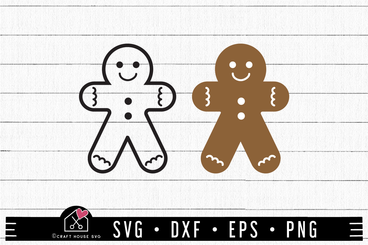 FREE Gingerbread SVG | Christmas SVG - Craft House SVG