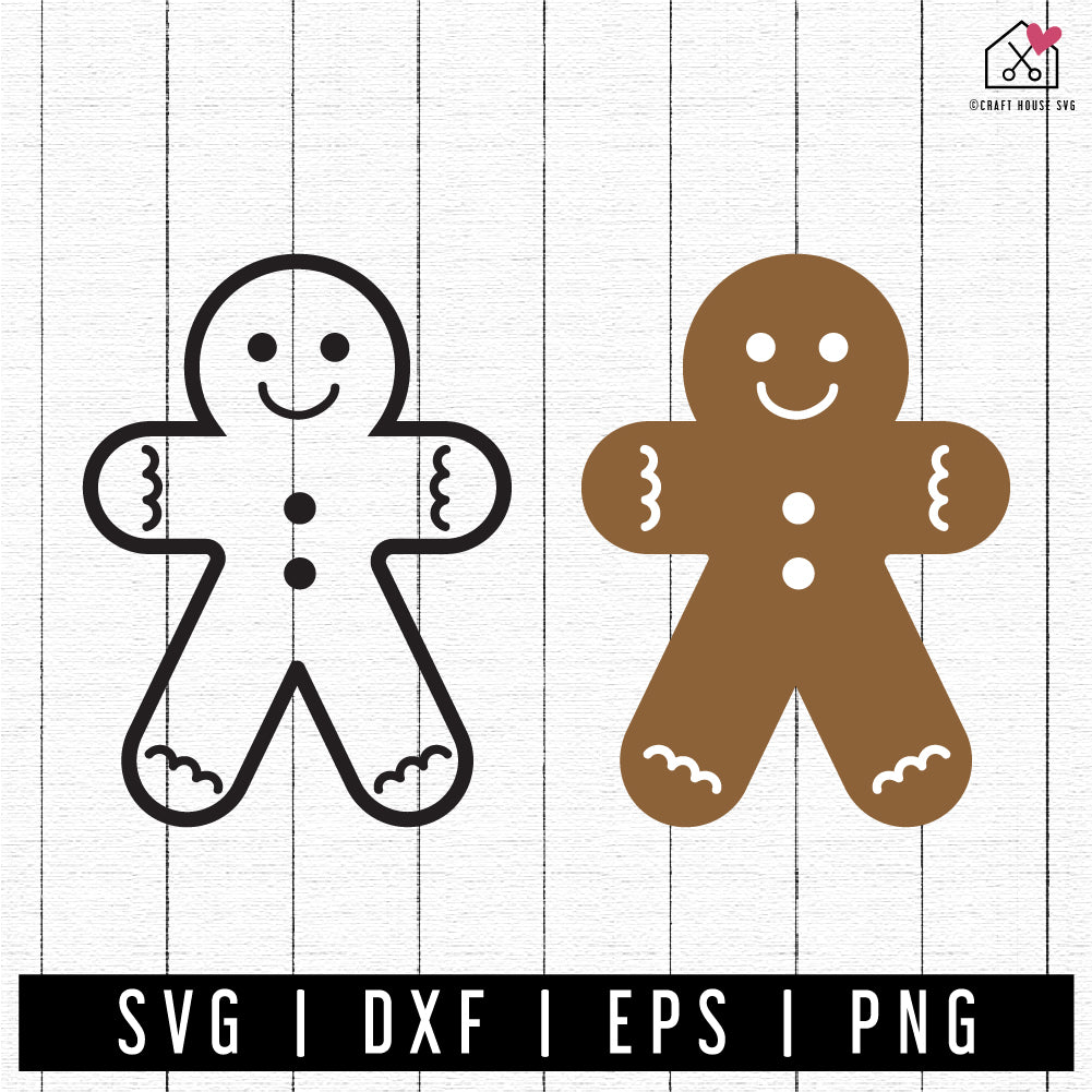 FREE Gingerbread SVG | Christmas SVG FB368 - Craft House SVG