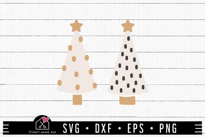 FREE Scandinavian Style Christmas Tree SVG | A Christmas SVG cut file FB372