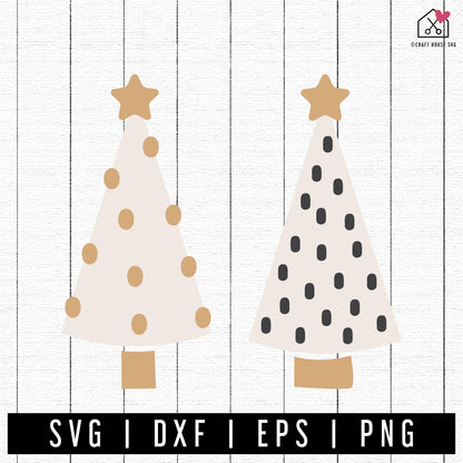 FREE Scandinavian Style Christmas Tree SVG | A Christmas SVG cut file FB372